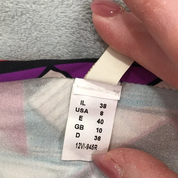 Gottex Virginia Geometric String Bikini Top and Matching Bottom Size 8 New - Picture 3 of 9